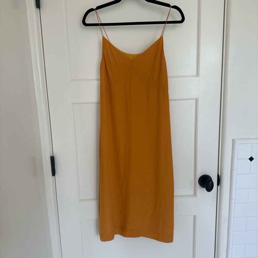 Dries Van Noten Vibrant Orange Midi Dress